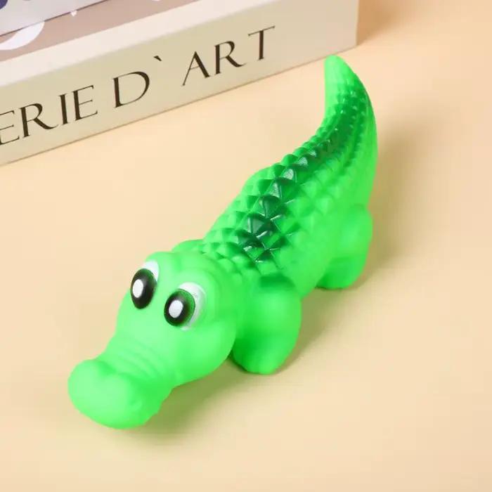 Jouet pour chien en caoutchouc crocodile qui couine