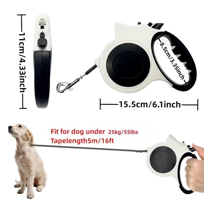 Laisse rétractable éclairée pour chien