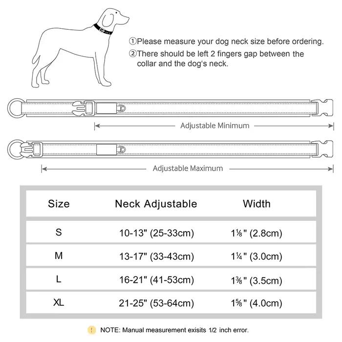 Collier de chien personnalisé colliers de chiens réfléchissants gravure gratuite