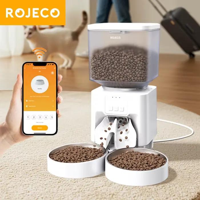 ROJECO 4.5L mangeoire automatique pour chien Version WIFI distributeur de croquettes de nourriture pour chat