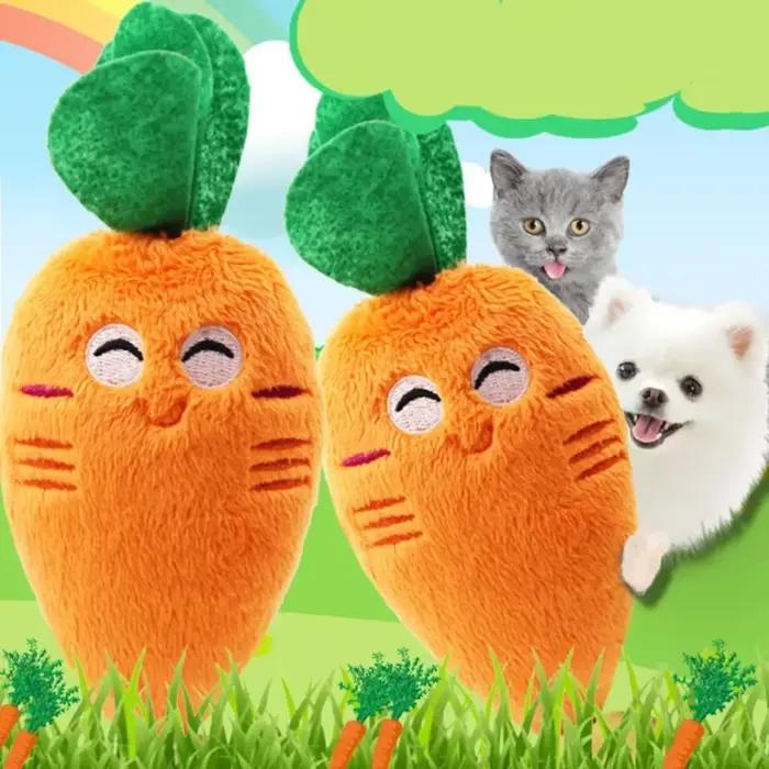 Jouets à mâcher grinçants en peluche indestructibles