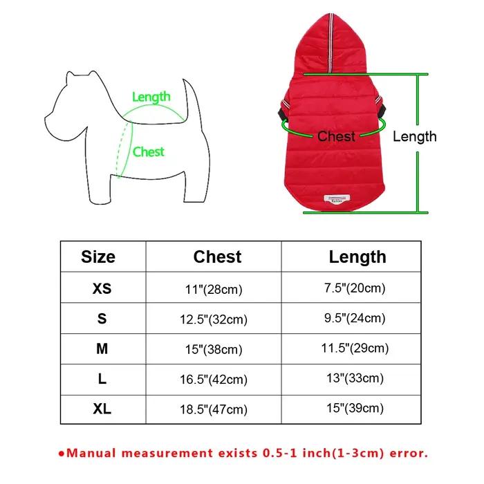 Veste et manteau imperméables pour animaux de compagnie, vêtements d'hiver pour petits chiens, vêtements Chihuahua, rouge, 138 perros