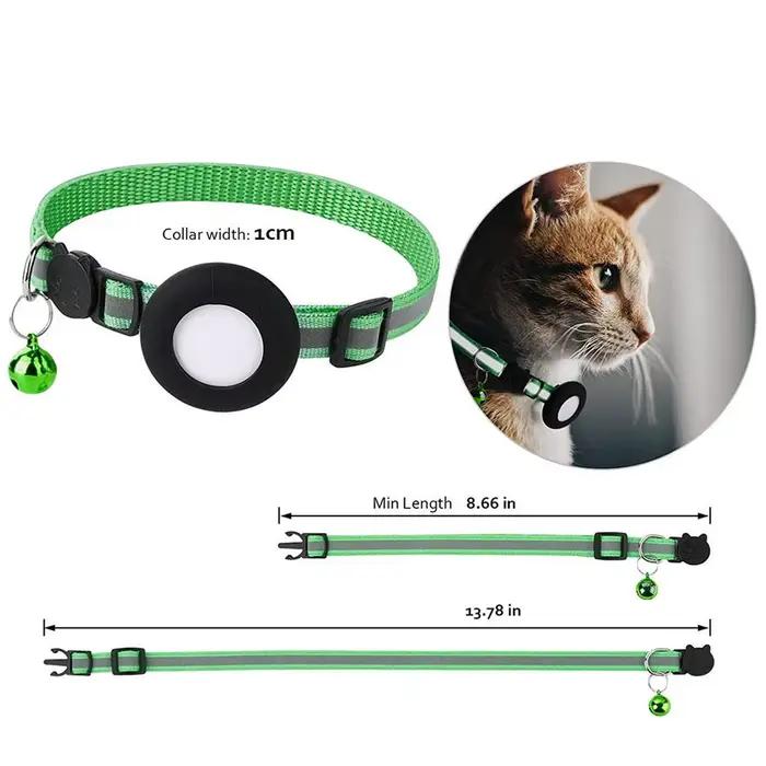 Collier de boîtier d'étiquette d'air pour chats avec étui de protection traqueur Anti-perte positionnement colliers de chien réfléchissants accessoires pour animaux de compagnie