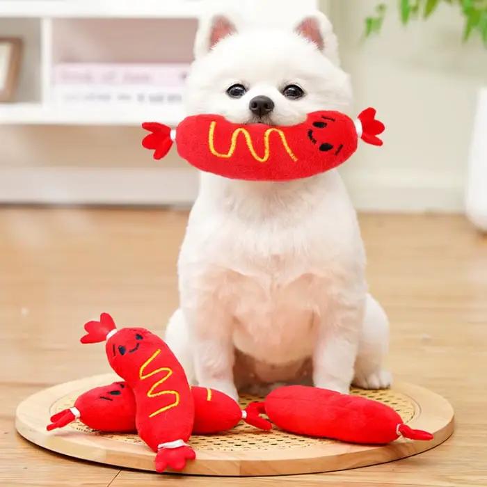 Jouet en peluche sonore pour chien