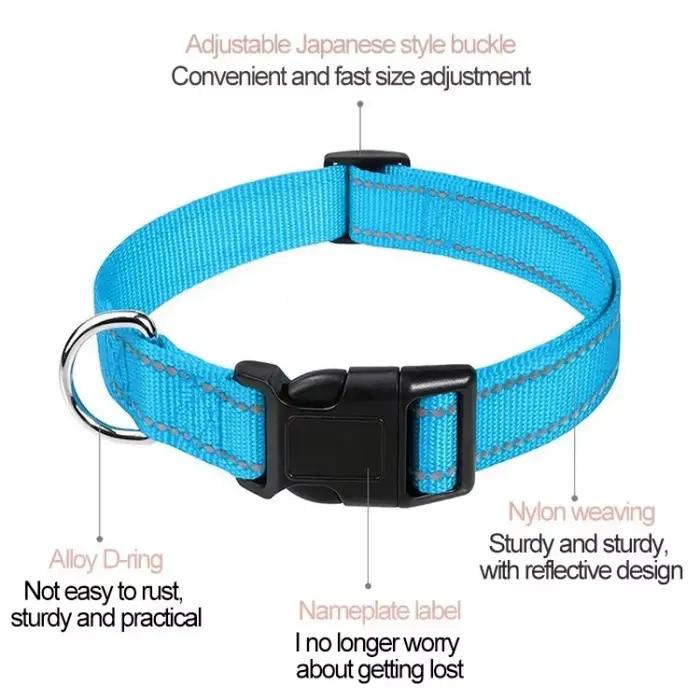 Collier réfléchissant pour chiens de taille moyenne et grande