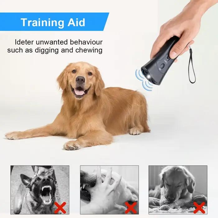 Entraîneur ultrasonique de dissuasion d'aboiement de chien avec le dispositif de contrôle