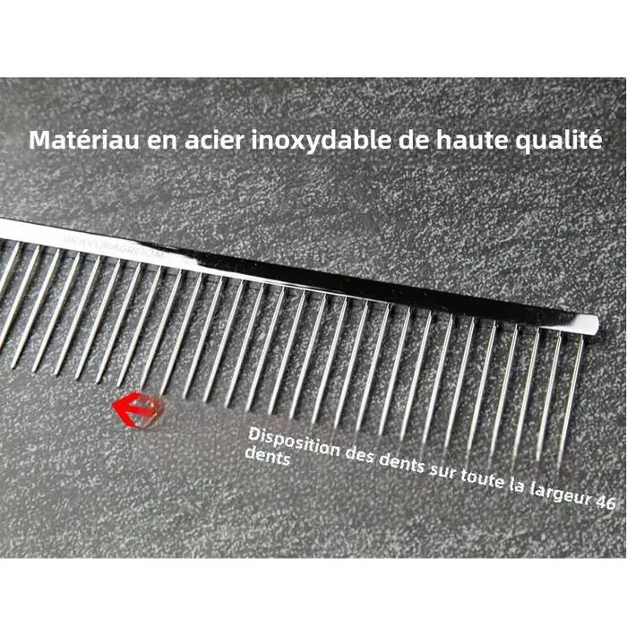 BAVHatch-Peigne de démêlage en acier inoxydable pour animaux de compagnie
