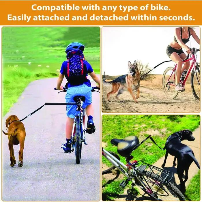 Nouvelle laisse de vélo pour chien à poignée libre