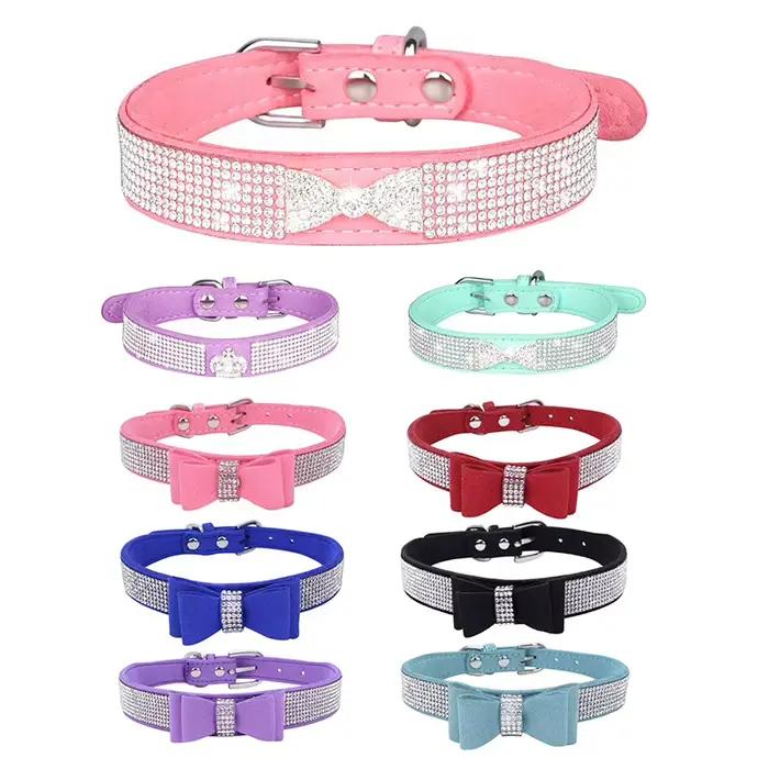 Collier pour animaux de compagnie brillant strass