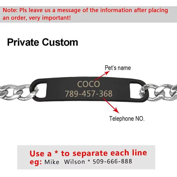 Collier chaîne personnalisé pour chien et chat