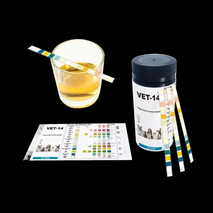 Papier de test d'urine pour chat et chien à 14 paramètres