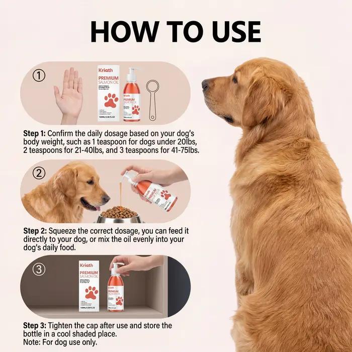 Huile de saumon pure 100 ml pour chiens et chats
