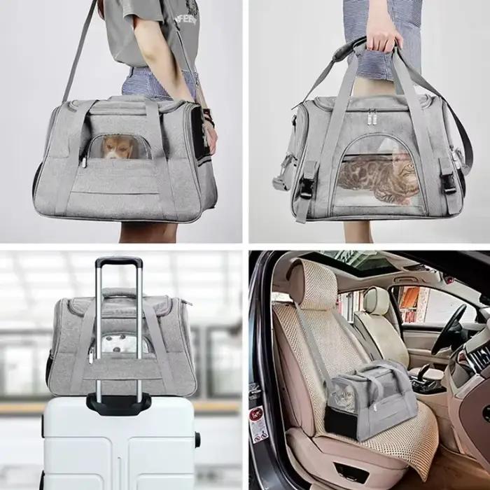 Sac de transport pour chien avec coussin en coton épais