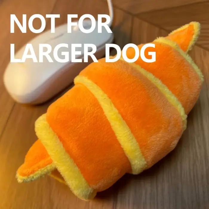 Jouet pour chien en peluche en forme de croissant pour chiens de petite à moyenne taille