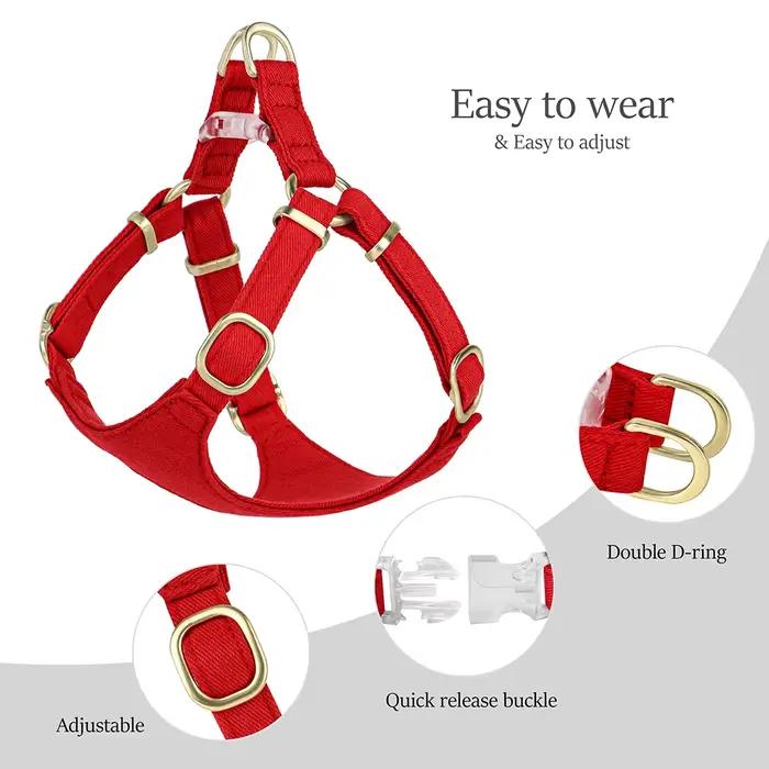 Small Dog Collar Harness Leash Set Cute Dog Collars With Bowknot Adjustable Pet Harnesses Vest