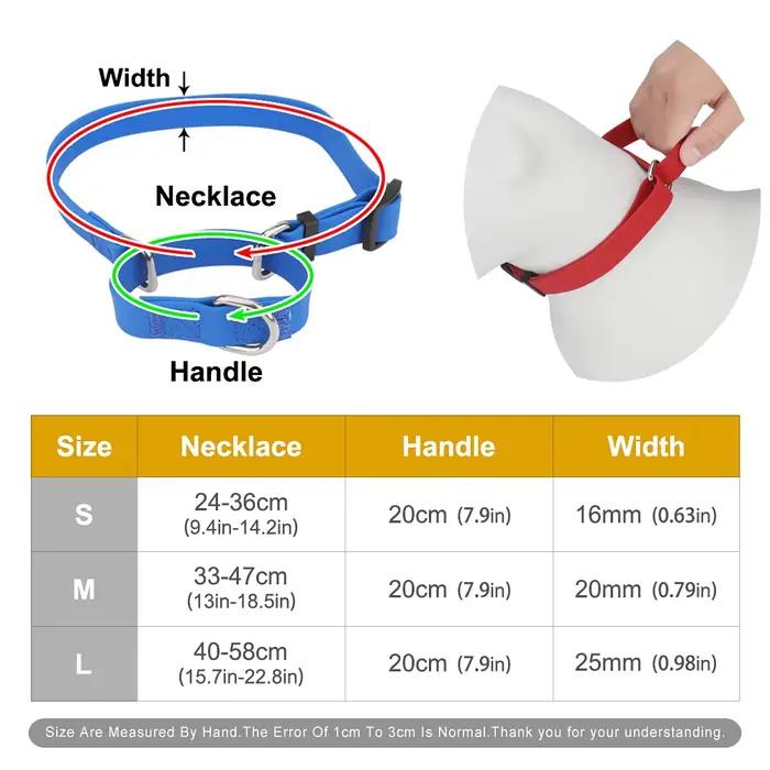 Collier de chien imperméable en PVC avec poignée