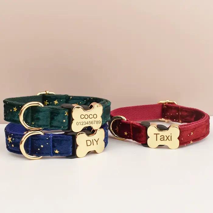 Collier de chien gravé personnalisé de qualité supérieure pour chiens de petite