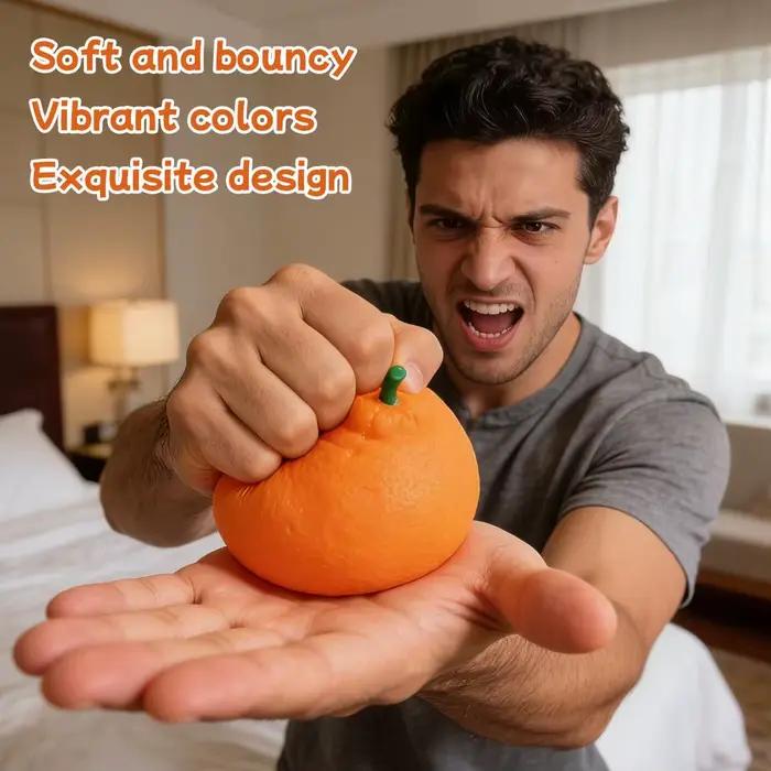 Balle anti-stress orange à presser