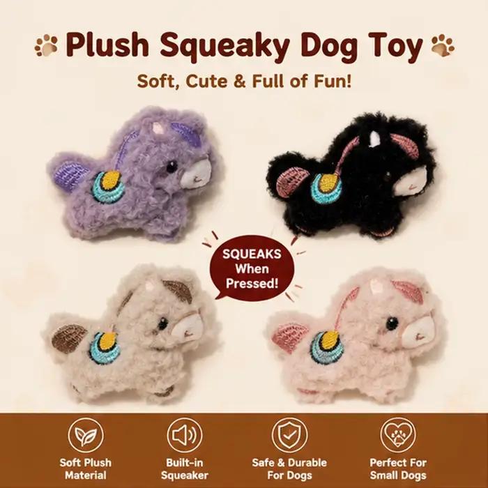 Mini jouet en peluche couineur pour chien