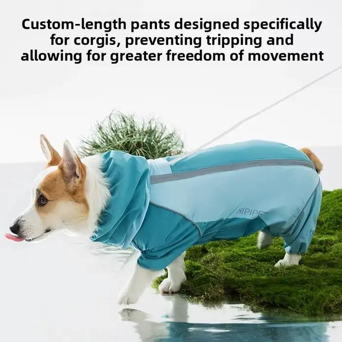 Manteau imperméable 2026 à couleurs contrastées et couverture intégrale pour chiens
