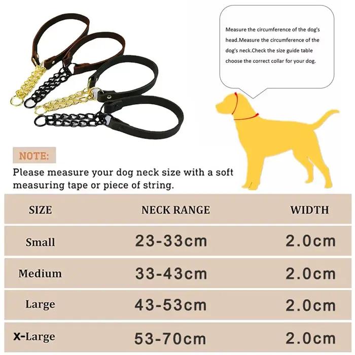 Collier ras du cou en cuir véritable pour chiens