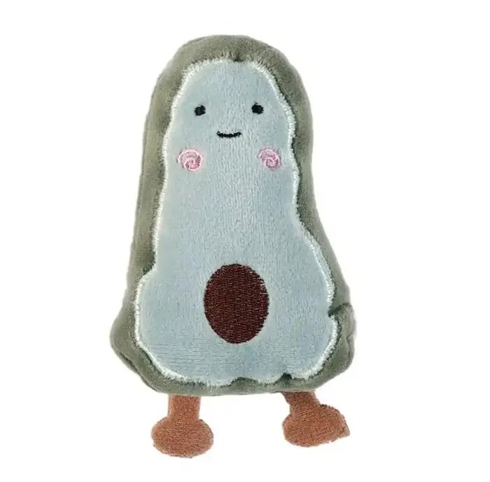 Jouet en peluche anti-morsure en forme d'avocat de dessin animé pour animaux de compagnie