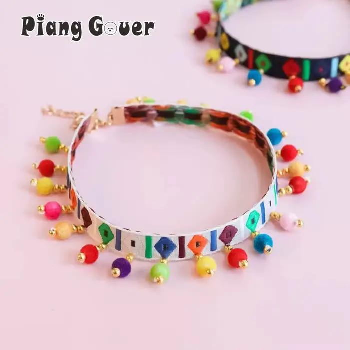 Collier de chat de Style bohème rétro
