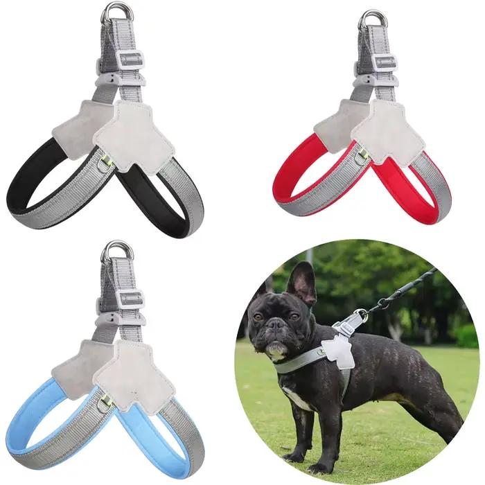 Harnais pour chien de compagnie pour petits et moyens chiens chat réfléchissant chiot chats sans traction maille