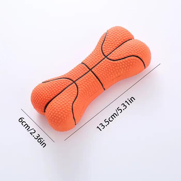 Ensemble de jouets pour chiens : os grinçant et basket-ball