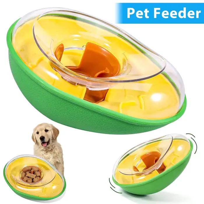 Jouet Distributeur de Friandises pour Chien en Forme d'Avocat Anti-Déversement