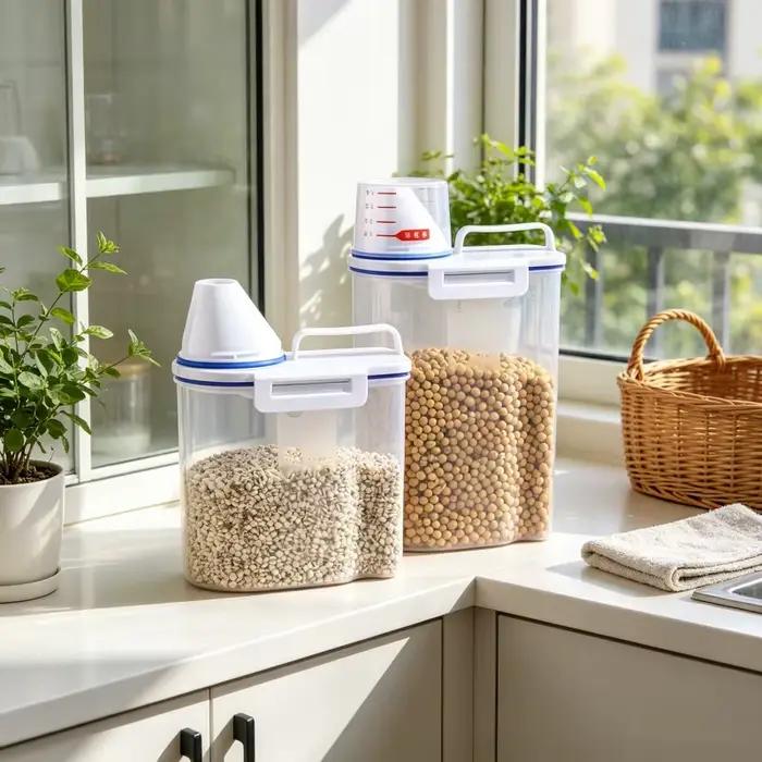 Grand bac de stockage hermétique pour aliments pour animaux – Conteneur durable sans BPA pour croquettes