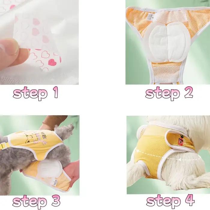 30/60/100 pièces coussin physiologique pour animaux de compagnie chiens période menstruelle couches jetables pantalons