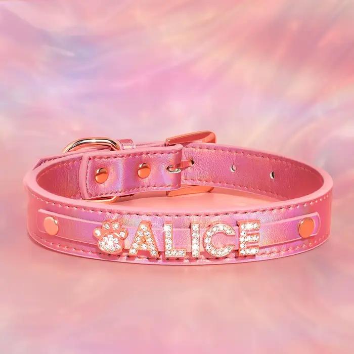 Collier personnalisé pour chien en cuir PU