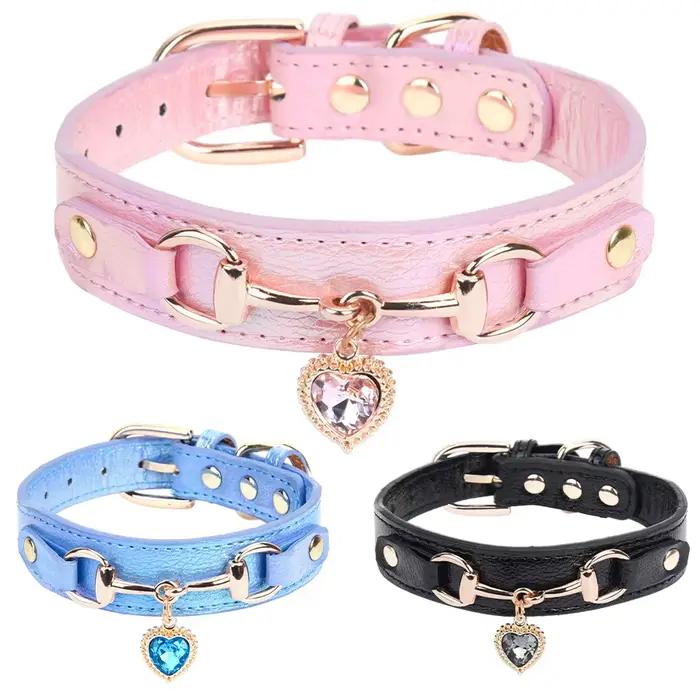 Collier pour animaux de compagnie en strass brillant