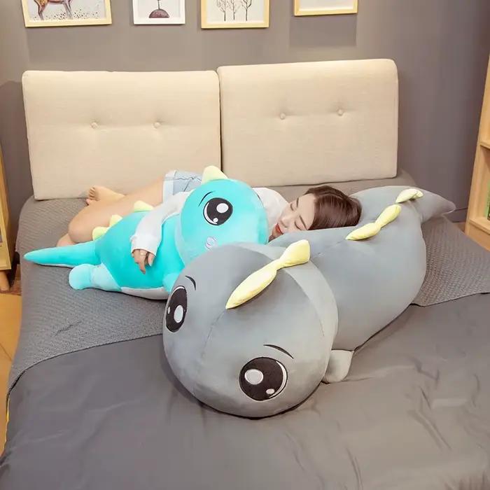 Jouet en peluche dinosaure géant à grands yeux