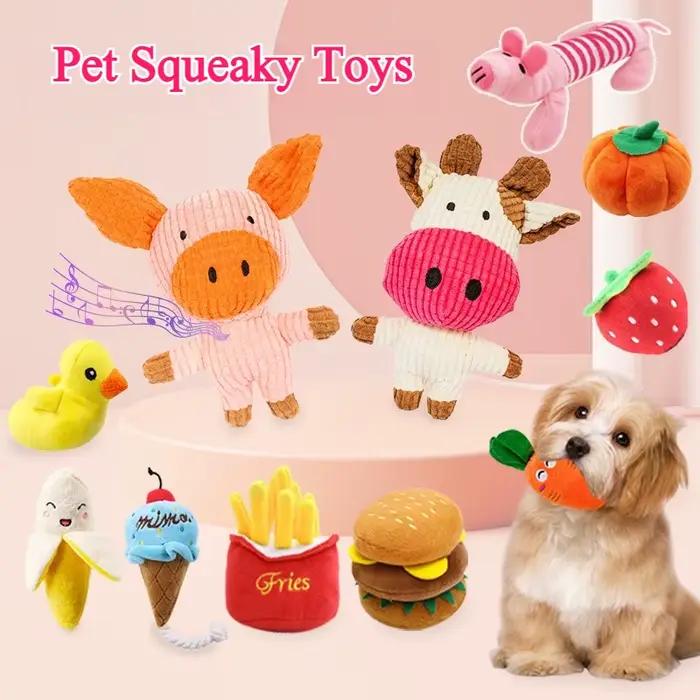 Jouets à mâcher en peluche grinçants pour chiens et chats