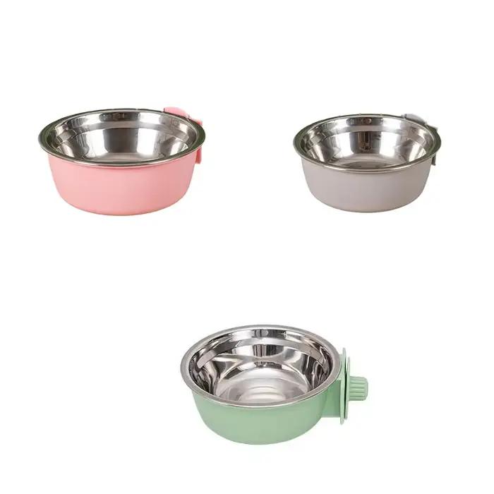 Bol pour chien, chenil amovible en acier inoxydable pour animaux de compagnie