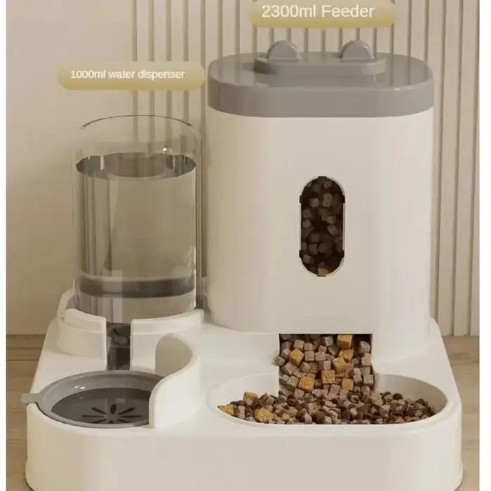 Mangeoire automatique bol de nourriture pour chien et chat avec fontaine d'eau grande capacité distributeur de stockage