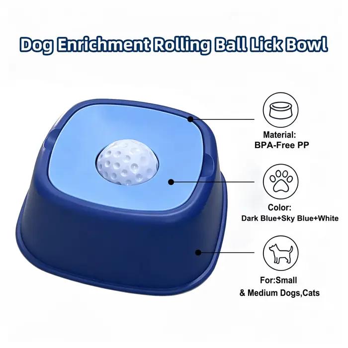 Gamelle à bille roulante anti-gonflement et antidérapante pour chiens et chats de petite et moyenne taille