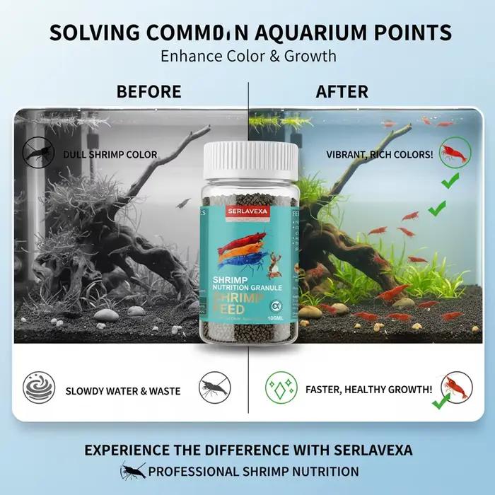 Aliment pour crevettes SERLAVEXA 100ml - Granulés nutritionnels de qualité supérieure