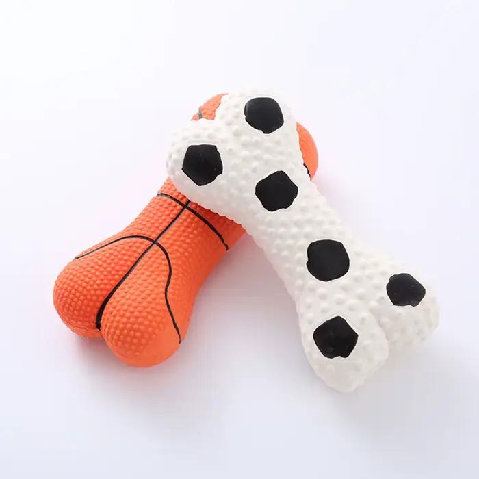 Ensemble de jouets pour chiens : os grinçant et basket-ball