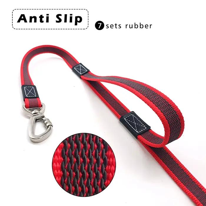 Laisse pour gros chien 2M 3M 5M Anti-évasion double poignées sangles pour animaux de compagnie 1.6M corde en caoutchouc
