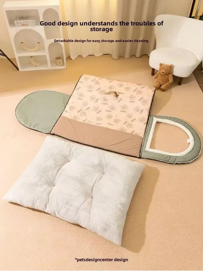 Chenil garde au chaud hiver Doghouse démonté lavé grande maison pour chien produits de couchage pour animaux de