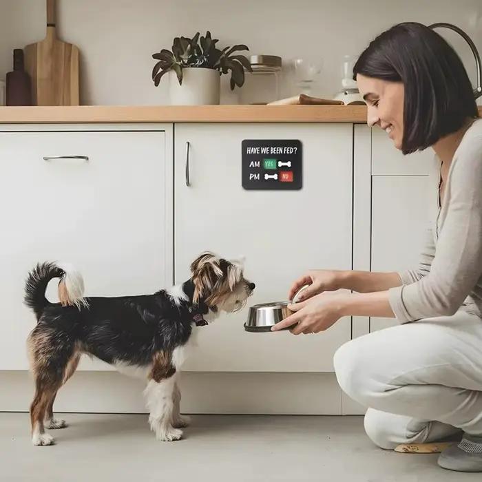 Panneau de rappel d'alimentation pour animaux de compagnie