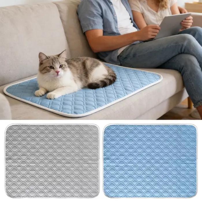 Tapis Rafraîchissant pour Animaux de Compagnie – Coussin Respirant et Lavable pour l'Été – Couverture