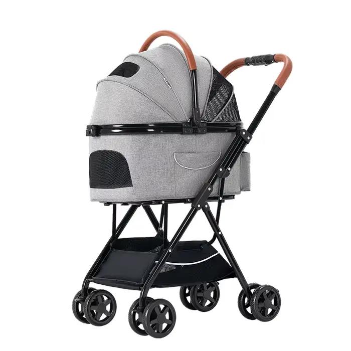 Poussette de luxe pour chat et chien