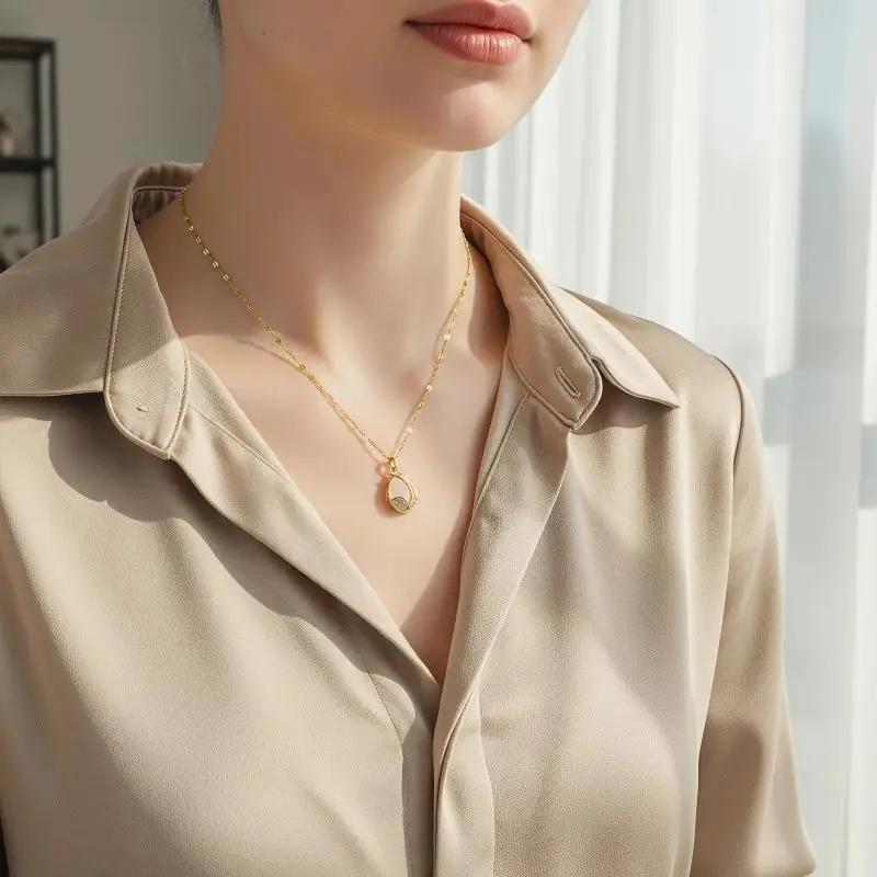 Collier doré de style floral, luxueux et classique, pour tous les jours et les soirées, chaîne de clavicule pour femmes, bijoux.
