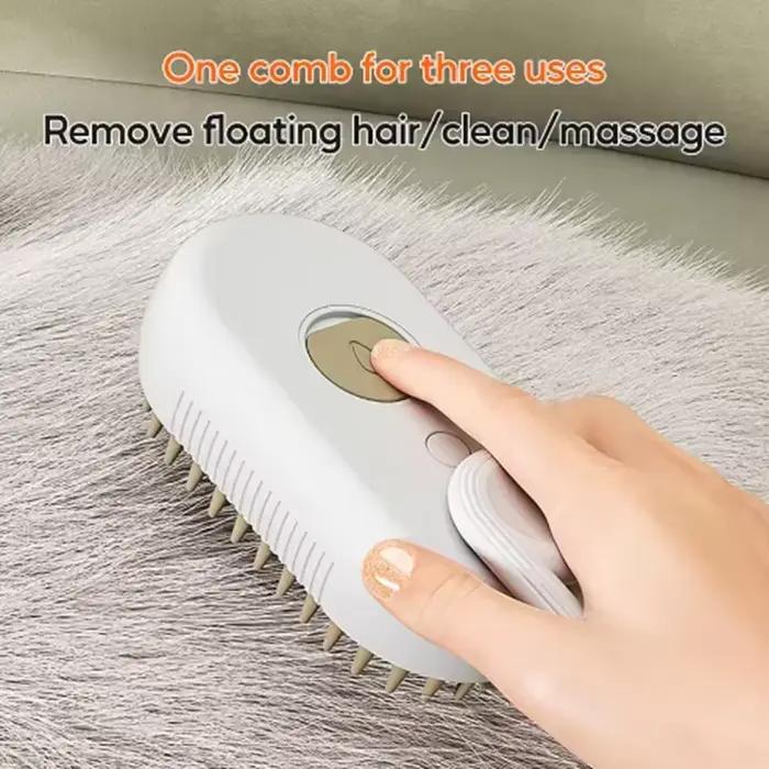 Brosse de Massage en Spray pour animaux de compagnie, pour chat, chien, un bouton, pulvérisation de