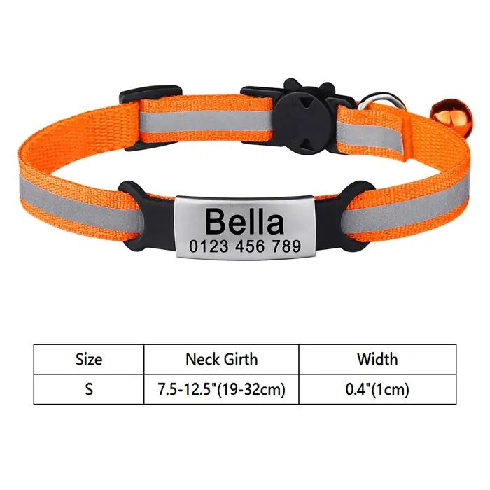 Collier de clochette en nylon moulé pour animal de compagnie
