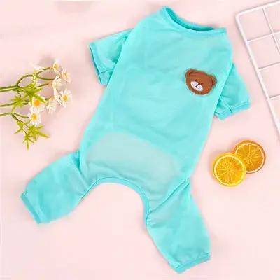 Pyjama d'été en maille ours pour petits et grands chiens